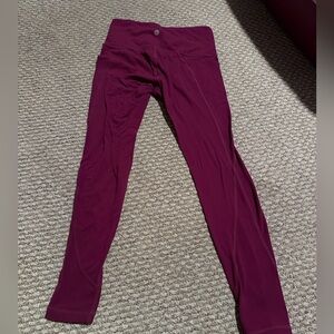 purple athleta leggings women’s size xs